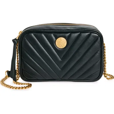 Vince Camuto Theon Leather Camera Crossbody Bag In Black