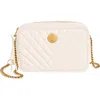 Vince Camuto Theon Leather Camera Crossbody Bag In Warm Vanilla