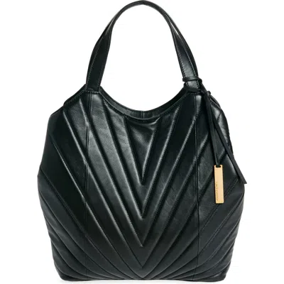 Vince Camuto Theon Leather Tote Bag In Black