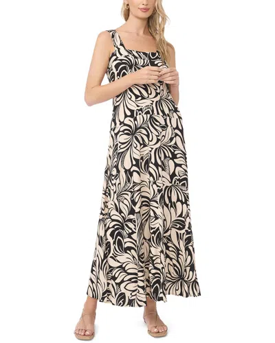Vince Camuto Thick Strap Maxi Dress In Animal Print