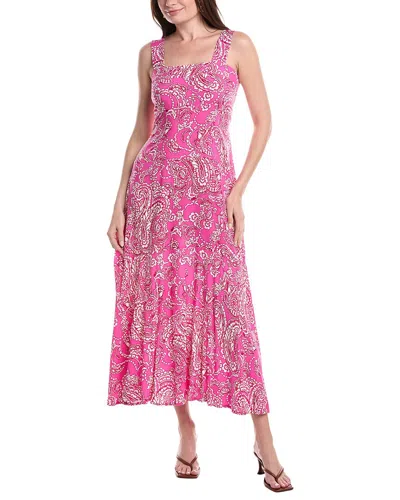 Vince Camuto Thick Strap 4 Tier Maxi Dress In Purple