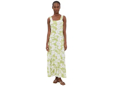 Vince Camuto Thick Strap Maxi Dress Women's Dress Flora Green: Lg In Animal Print