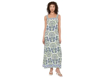 Vince Camuto Thick Strap Maxi Dress Women's Dress Opulent Blue: Xl In Multi