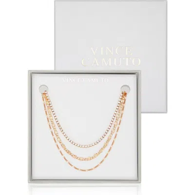 Vince Camuto Three Layer Boxed Necklace In Gold