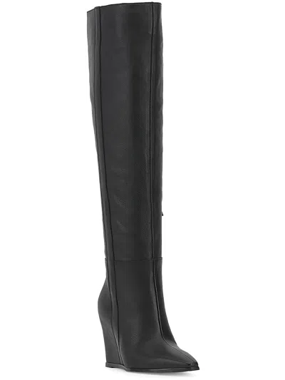 Vince Camuto Tiasie Womens Leather Tall Knee-high Boots In Black