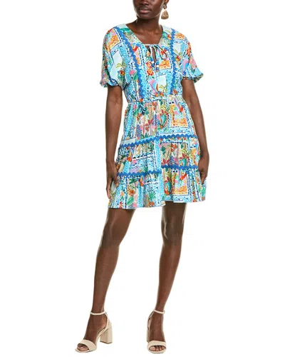 Vince Camuto Tie Front Tiered Mini Dress