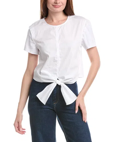Vince Camuto Tie Front Top In White
