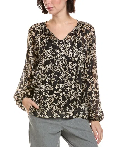Vince Camuto Tie Neck Blouse In Black