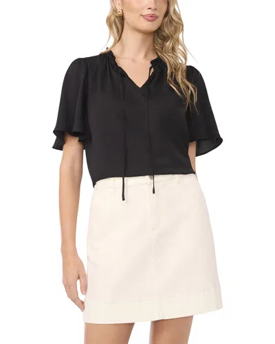 Vince Camuto Tie Neck Princess Sleeve Blouse In Black