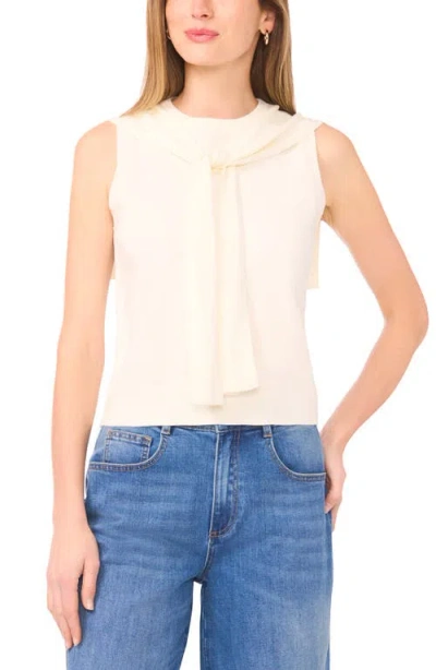 Vince Camuto Tie Neck Sleeveless Sweater In Multi