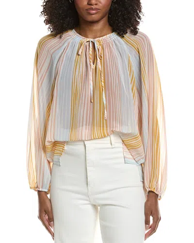 Vince Camuto Tie-neck Top In Multi