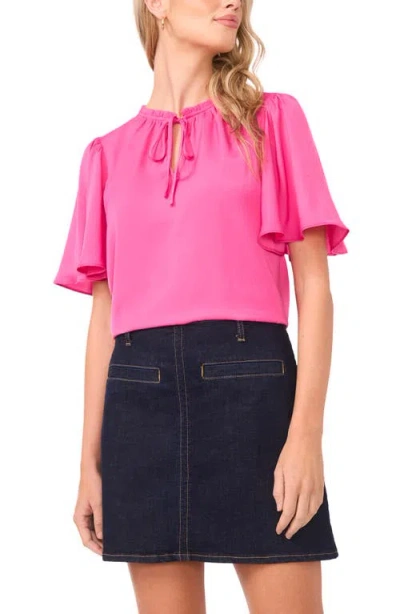 Vince Camuto Tie Neck Princess Sleeve Blouse In Pink