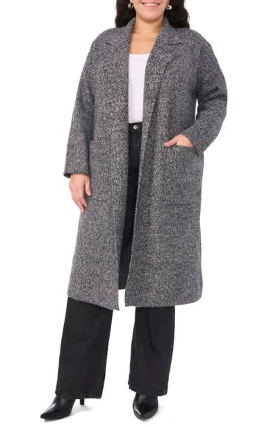 Vince Camuto Tie Waist Long Cardigan In Meduim Heathered Grey Marled