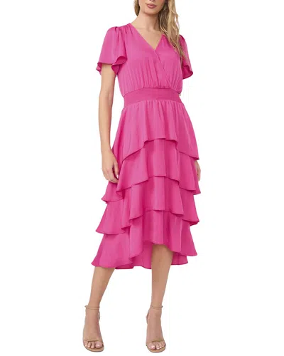 Vince Camuto Four Tiered Layered Dress In Pink
