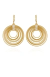 Vince Camuto Tiered Hoop Earrings With Baguette Crystals In Gold
