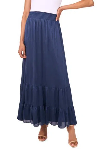 Vince Camuto Tiered Maxi Skirt In Blue