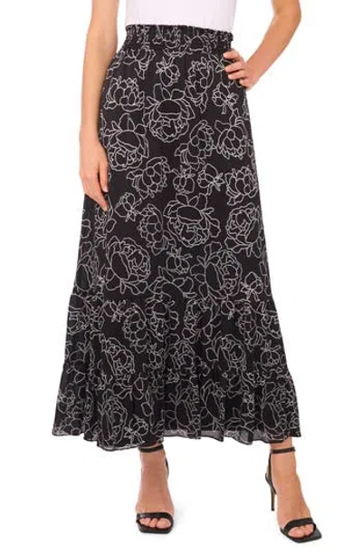 Vince Camuto Tiered Maxi Skirt In Black