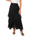 Vince Camuto Tiered Ruffle Maxi Skirt In Black