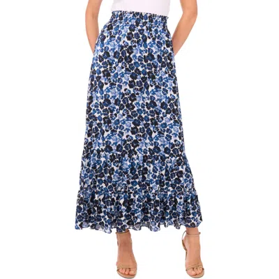 Vince Camuto Tiered Maxi Skirt In Blue