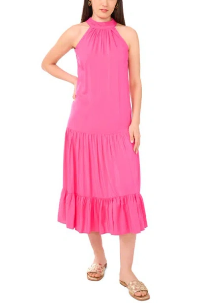 Vince Camuto Tiered Midi Dress In Pink