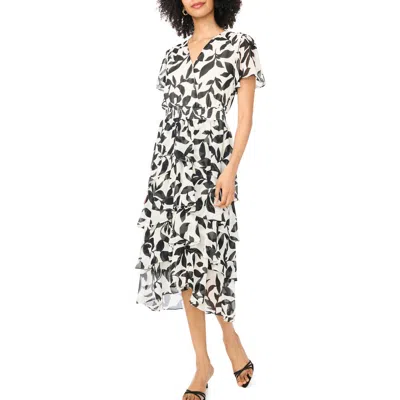 Vince Camuto Tiered Ruffle Maxi Dress In Multi