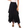 Vince Camuto Tiered Ruffle Maxi Skirt In Black