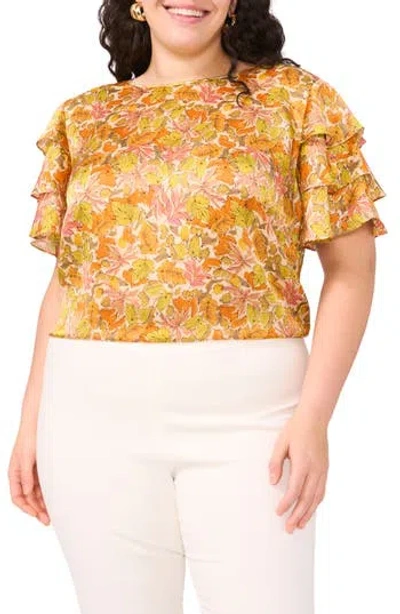 VINCE CAMUTO VINCE CAMUTO TIERED RUFFLE SLEEVE TOP