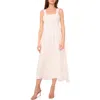 Vince Camuto Tiered Sleeveless Cotton Blend Sundress In New Ivory