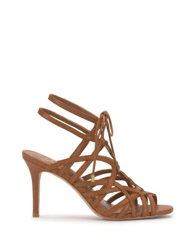 Vince Camuto Tilly Ankle Wrap Sandal In Brown