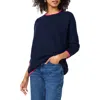 Vince Camuto Tipped Crewneck Sweater In Classic Navy