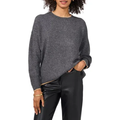 Vince Camuto Crewneck Sweater In Medium Heather Grey