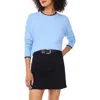 Vince Camuto Tipped Crewneck Sweater In Multi