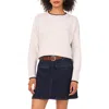Vince Camuto Tipped Crewneck Sweater In Multi