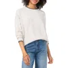 Vince Camuto Tipped Crewneck Sweater In Silver Heather