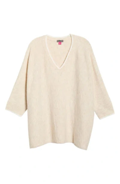 VINCE CAMUTO VINCE CAMUTO TIPPED DOLMAN SLEEVE SWEATER