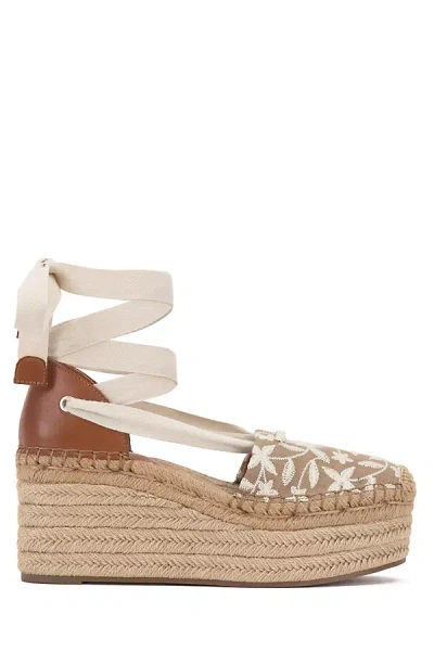 Vince Camuto Tishea Embroidered Espadrille Sandals In Beige