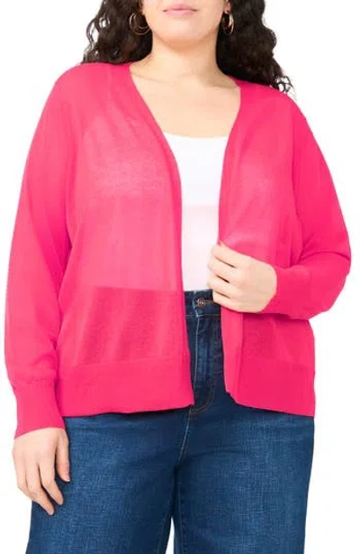 Vince Camuto Tissue Knit Cardigan In Pink