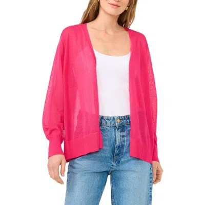 Vince Camuto Tissue Knit Cardigan In Pink