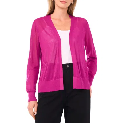 Vince Camuto Tissue Knit Cardigan In Animal Print