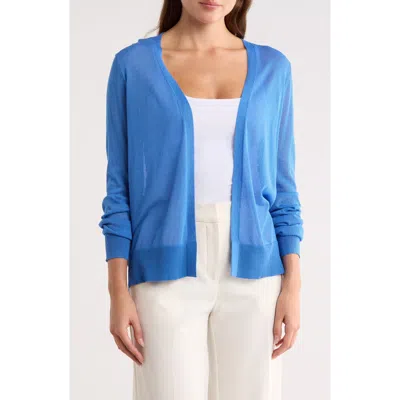 Vince Camuto Tissue Knit Cardigan In Blue