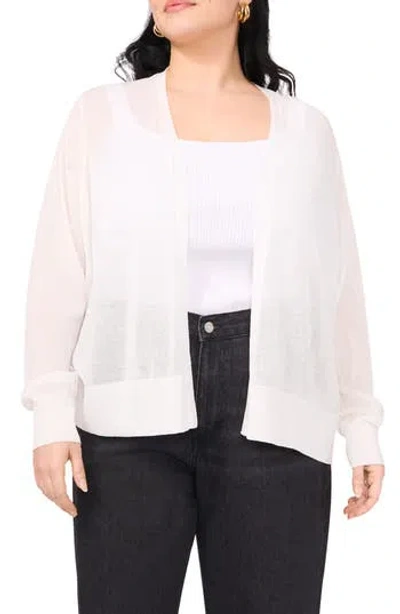 Vince Camuto Tissue Knit Cardigan In Bright White