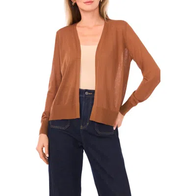 Vince Camuto Tissue Knit Cardigan In Brown