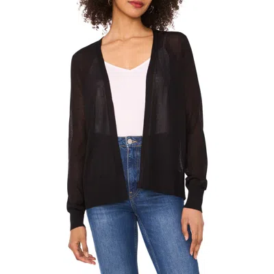 Vince Camuto Tissue Knit Cardigan In Rich Black