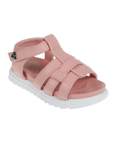 Vince Camuto Kids' Toddler Girl's Platform Sandal With Vc Heart Rivet Polyurethane Sandals In Pink