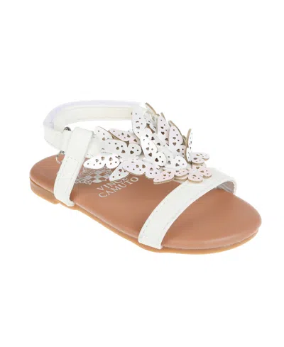 Vince Camuto Kids' Toddler Girl's Sandal With Delicate Butterflies Polyurethane Sandals In White