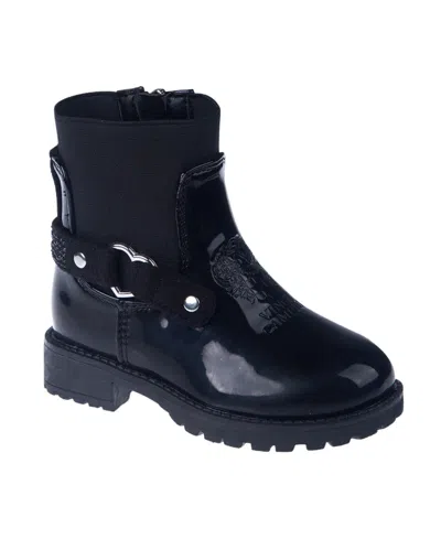 Vince Camuto Babies' Toddler Girls Elastic With Rhinestones On Strap Boot In Black