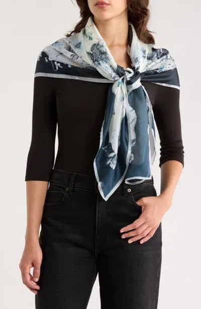Vince Camuto Toile Square Scarf In Black