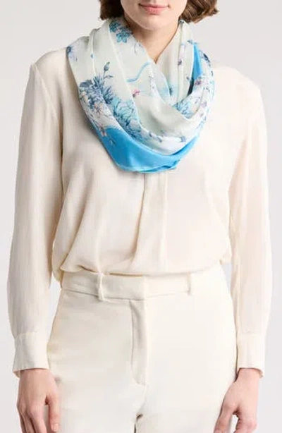 Vince Camuto Toile Square Scarf In Chambray