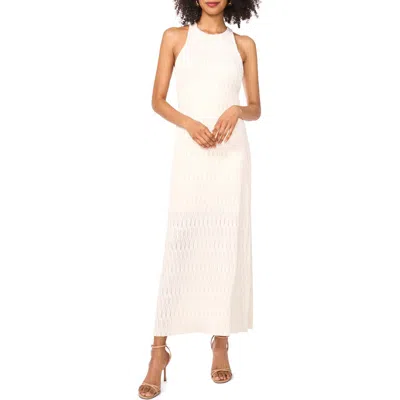 Vince Camuto Tootsie Textured Sleeveless Maxi Dress In Ultra White