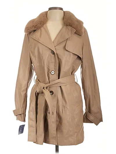 Pre-owned Vince Camuto Trenchcoat In Tan